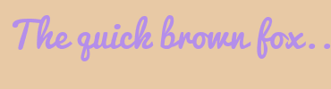 Image with Font Color B48EEA and Background Color E8C9A5